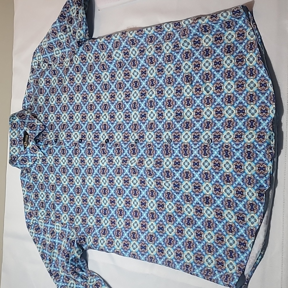 Barocco Los Angeles multi colored cotton dress shirt size (L)